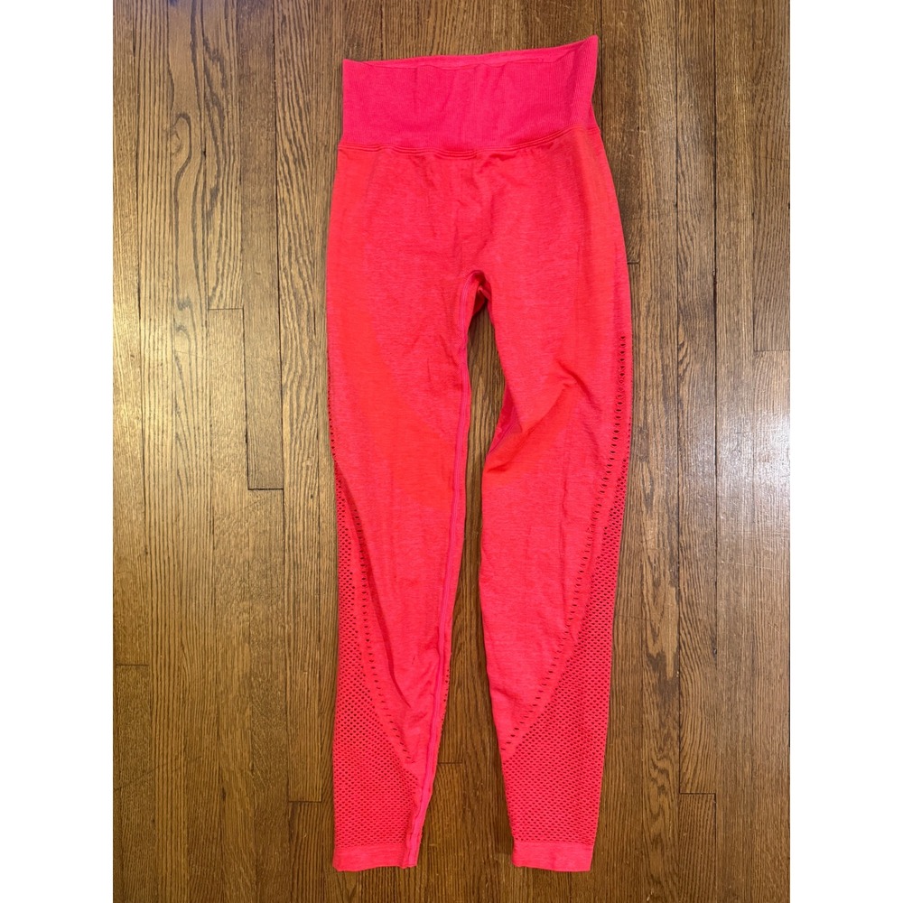 Pink Active Victorias Secret Seamless Mesh Leggings Neon Coral XS